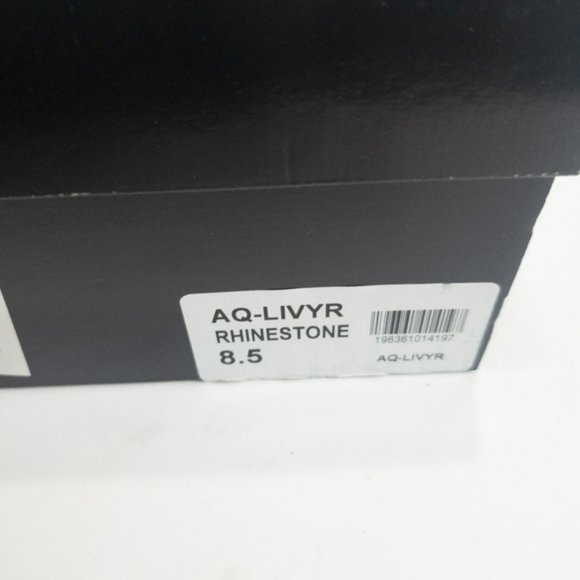 Aqua Livyr Rhinestone High Heel Slide Sandals -8.5 - Picture 5 of 5